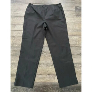 NWT Lafayette 148 New York Bleeker Pants Side Zip Cropped Black Size 8 New